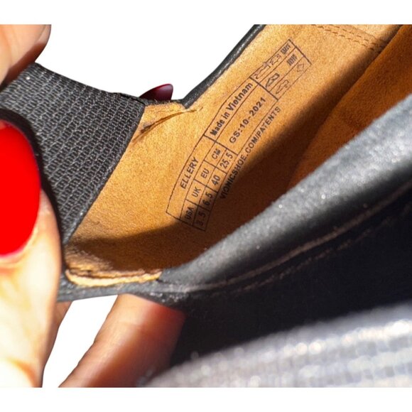 Vionic Black Suede Leather Wedge Mary Jane Shoes Size 8.5 Comfort Classic Cute - Picture 4 of 7